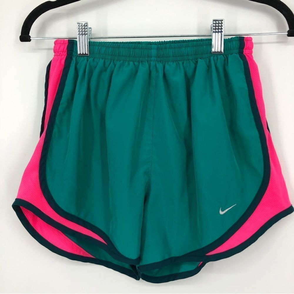 Nike‎ Tempo Running Shorts Womens S Green Pink Watermelon